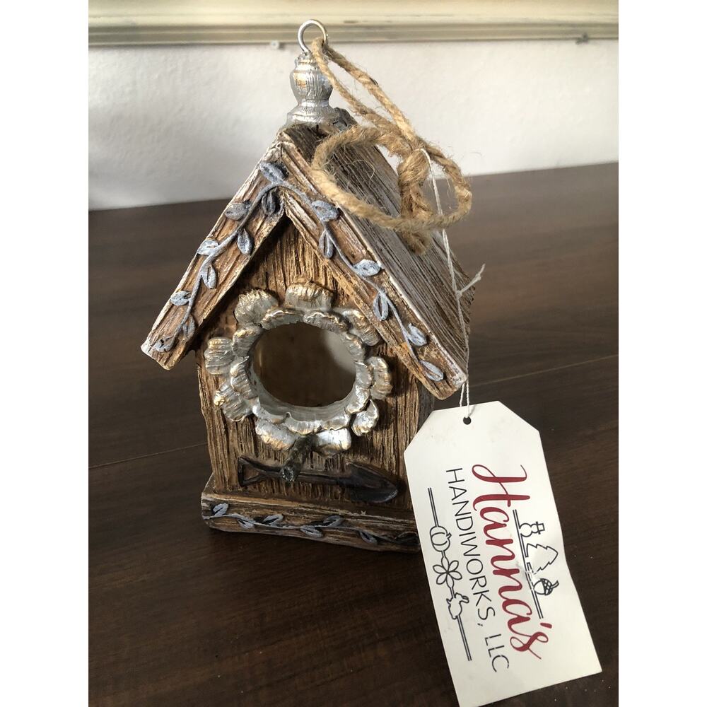 Hannah's Handiworks Decorative Bird House NWT Shabby Chic Farmhouse